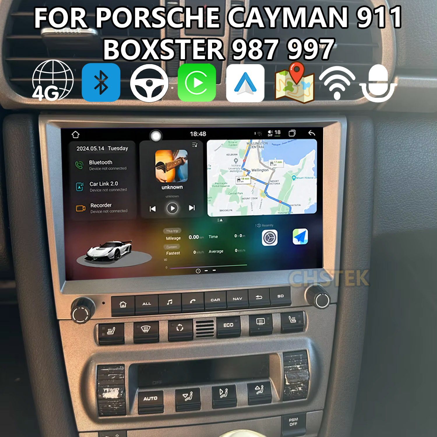 CHSTEK Car Carplay Navigation  - огляд і ціна Model Kit Porsche 911