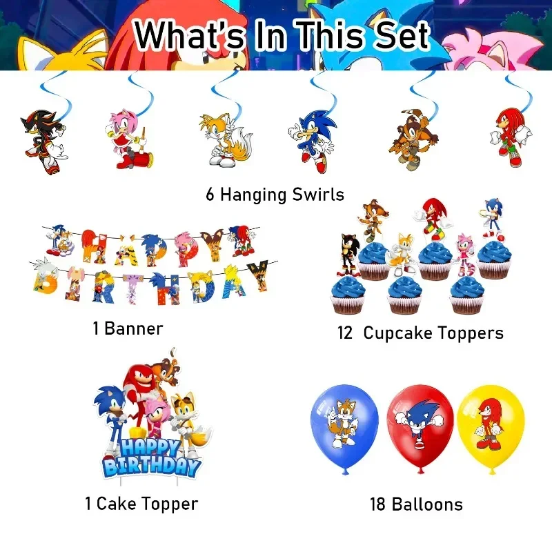 Sonic Theme Birthday Party Dec - огляд і ціна Model Kit Sonic
