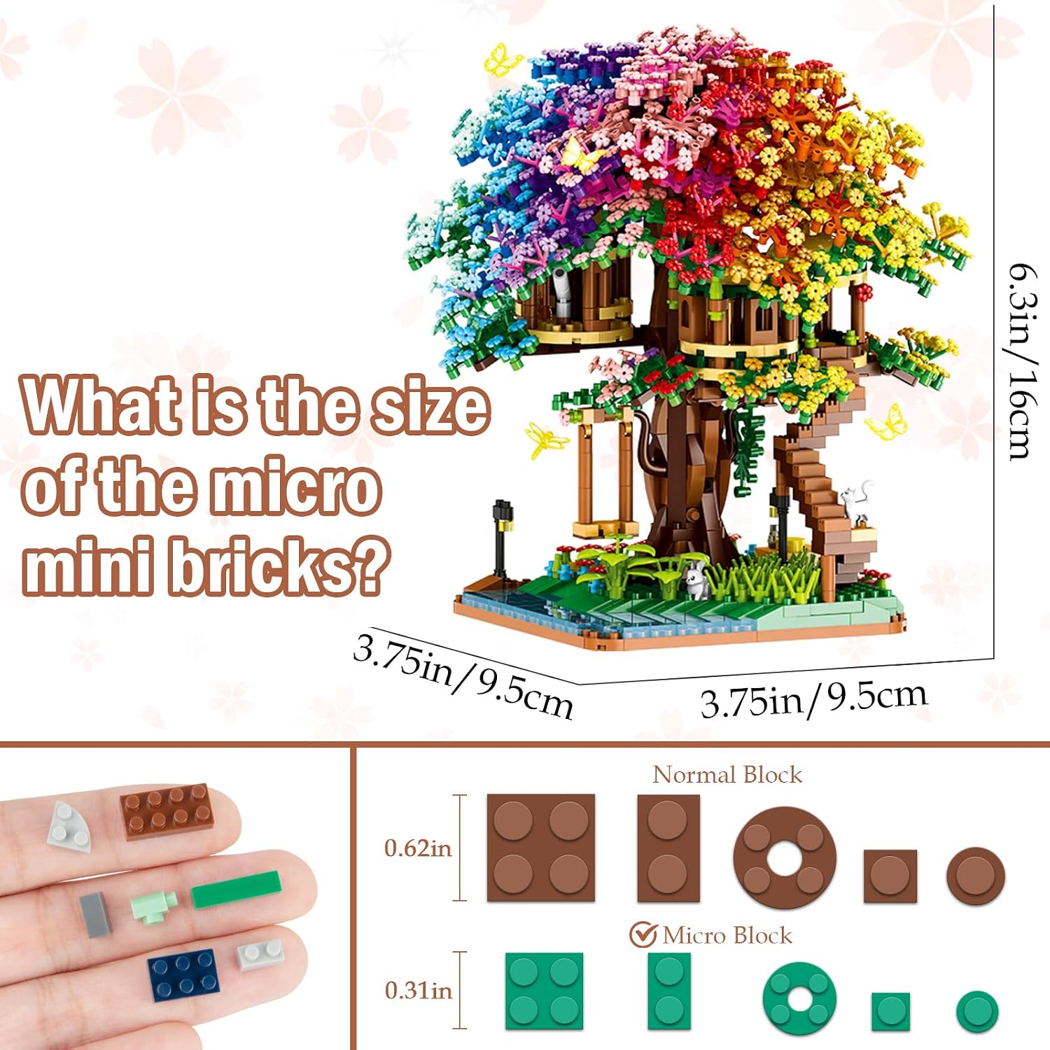 2338PCS DIY Rainbow Tree House - огляд і ціна Model Kit House