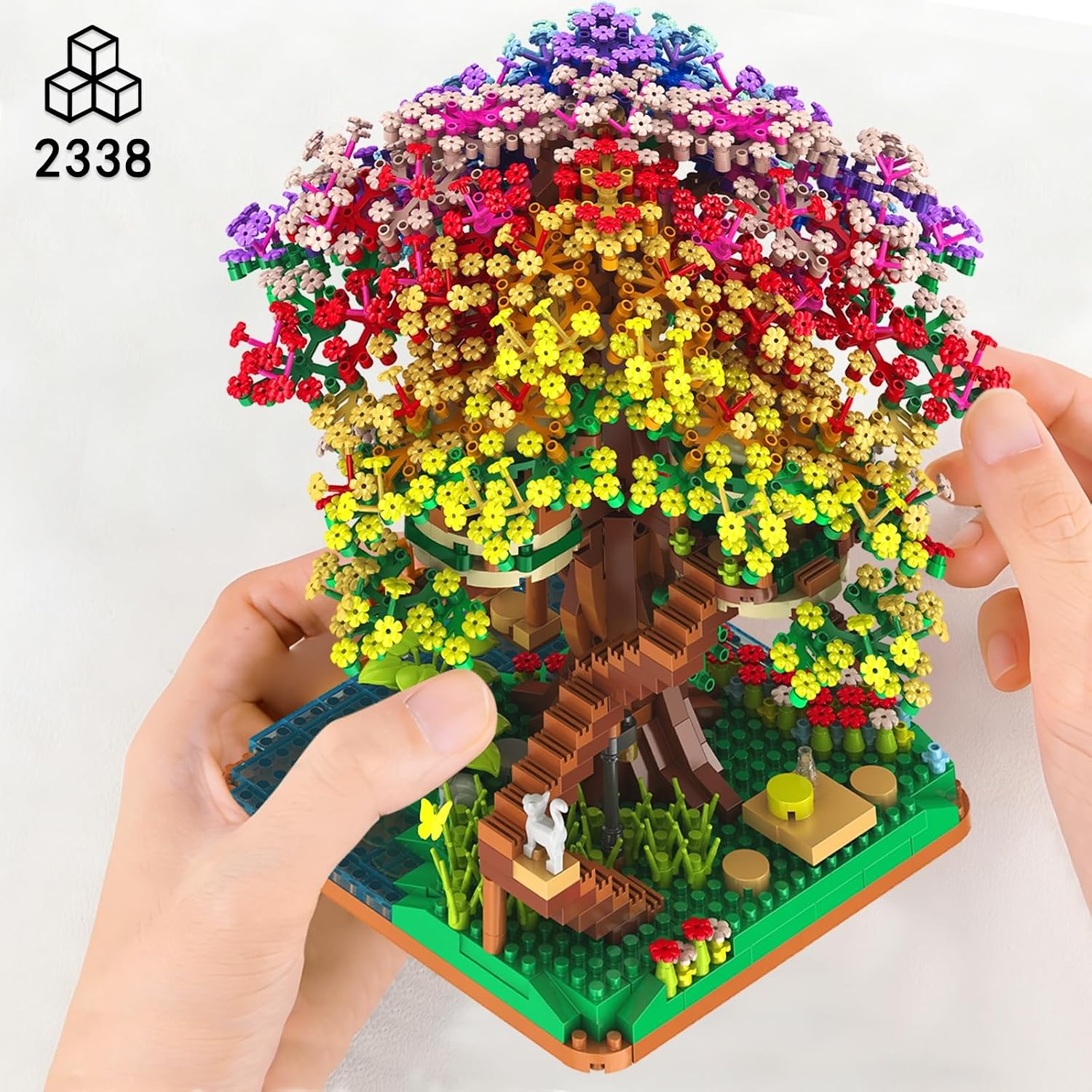 2338PCS DIY Rainbow Tree House - огляд і ціна Model Kit House