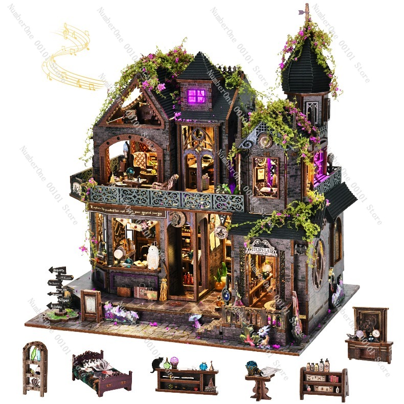Wooden Miniature House Buildin - огляд і ціна Model Kit House