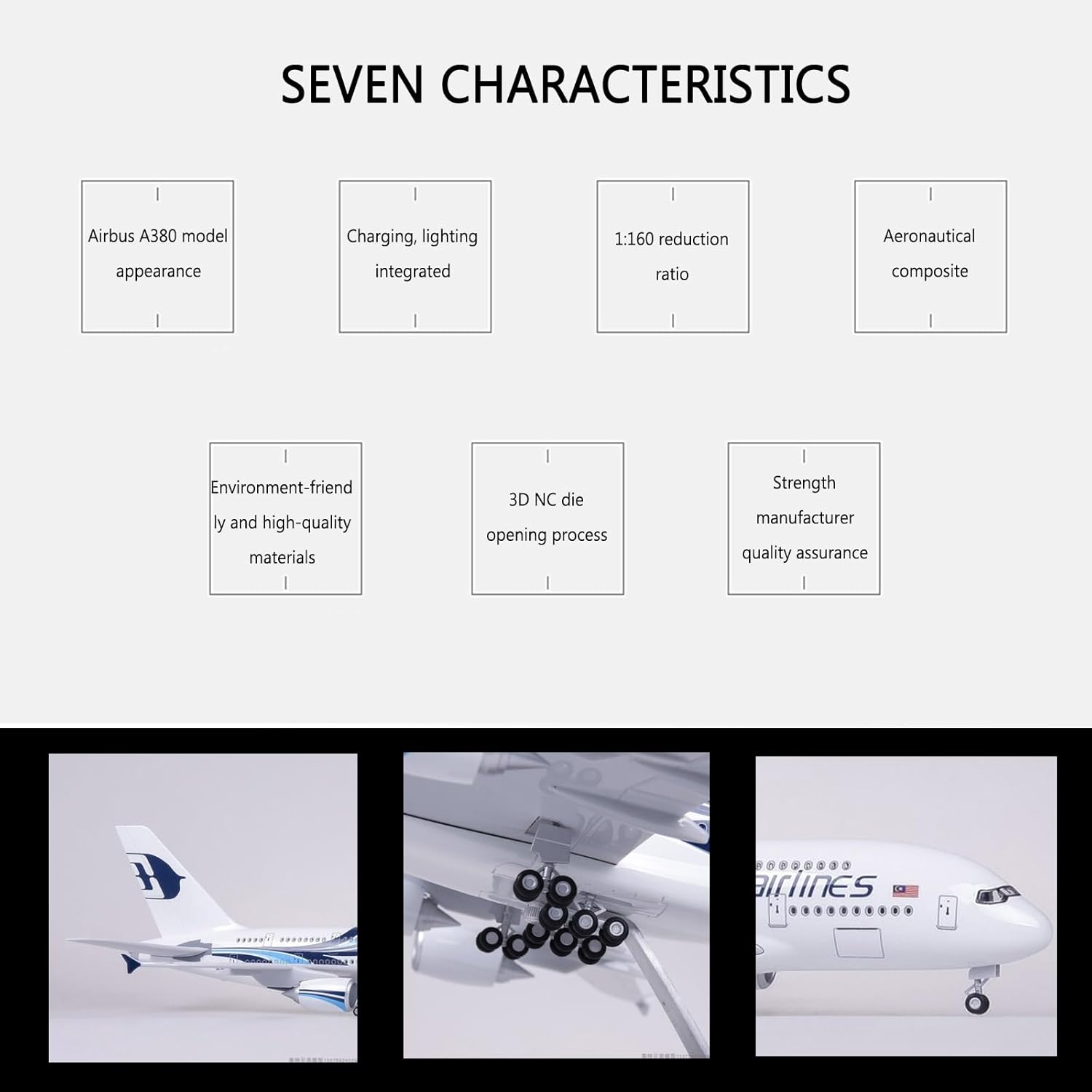 1:160 Scale Malaysia Airlines  - огляд і ціна Model Kit Simulator